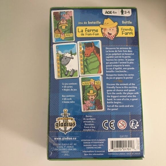 New Sealed Gladius Friendly Farm Card Game Ferme de Fouin-Fouin ~ Age 4+ ~ 2-4 p - Picture 4 of 8